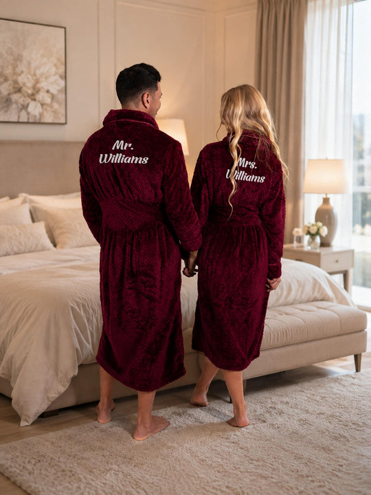 Personalized Bathrobe for Him and Her