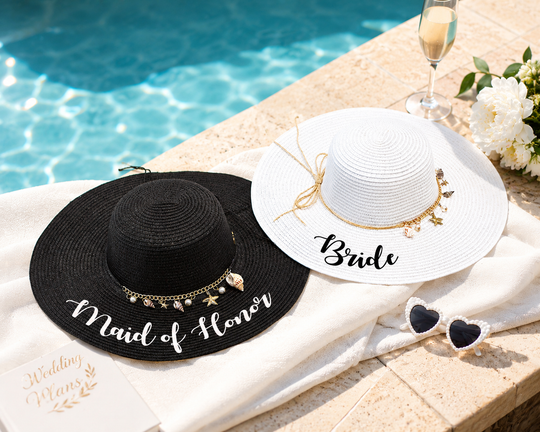Personalized Women's Floppy Sun Hat with Shells