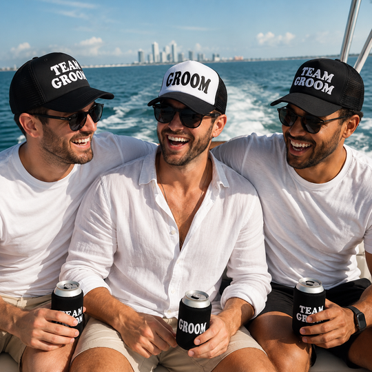 Groom & Team Groom Trucker Hats Set