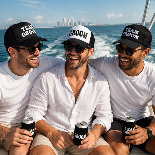 Groom & Team Groom Trucker Hats Set