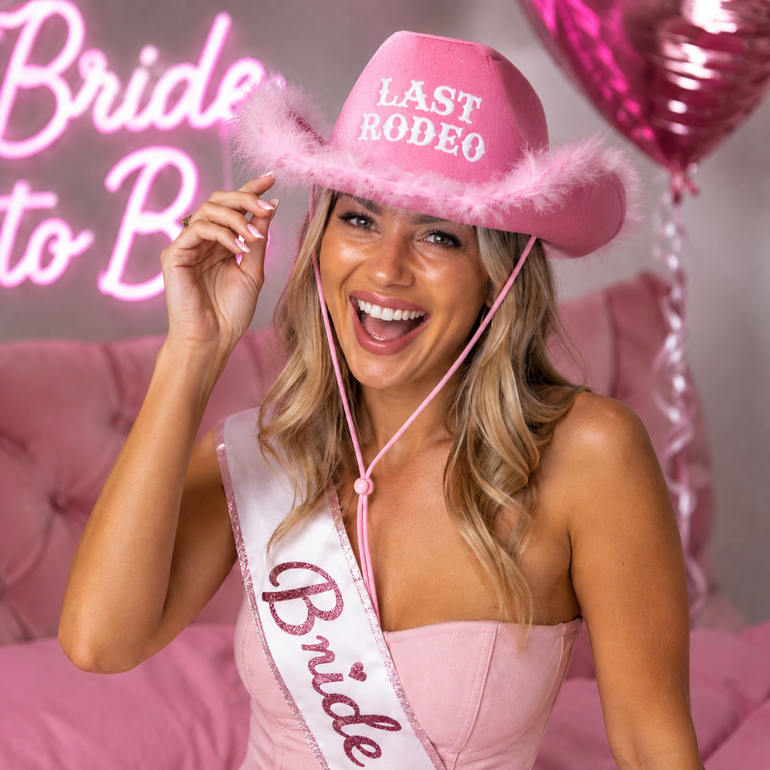 Last Rodeo Cowboy Pink Hat