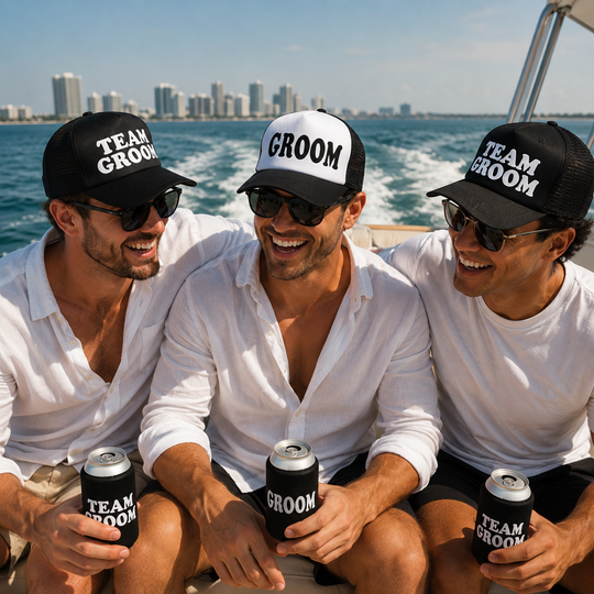 Groom & Team Groom Trucker Hats Set