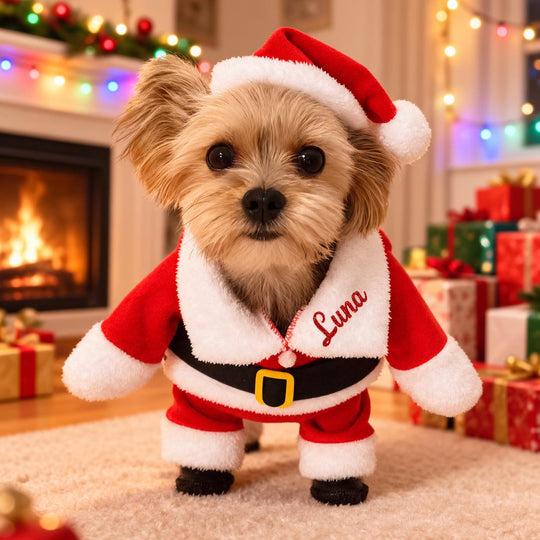 Xmas Dog Costume with Custom Name