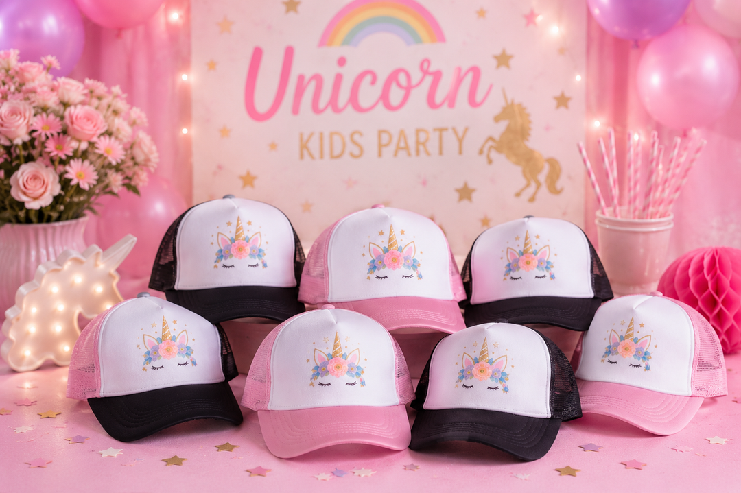 Kids Unicorn Horn Custom Trucker Cap