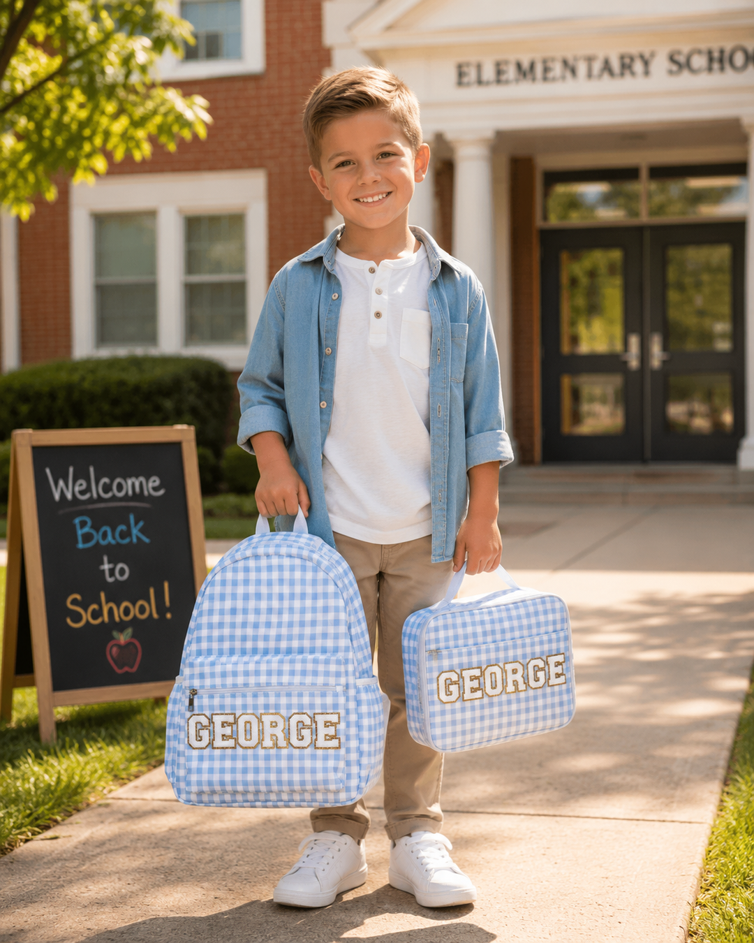 Personalized Backpack and Lunch Box for Boys and Girls