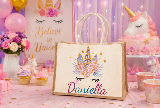 Personalized Unicorn Tote Bag