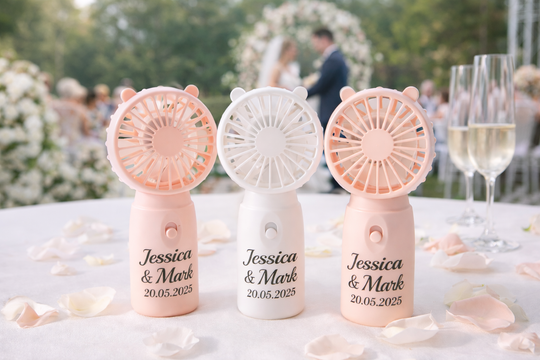 Custom Wedding Mini Fans – Personalized Hand Fans for Guests & Bridal Party