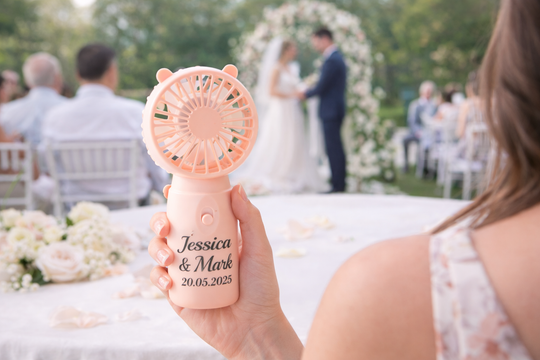 Custom Wedding Mini Fans – Personalized Hand Fans for Guests & Bridal Party