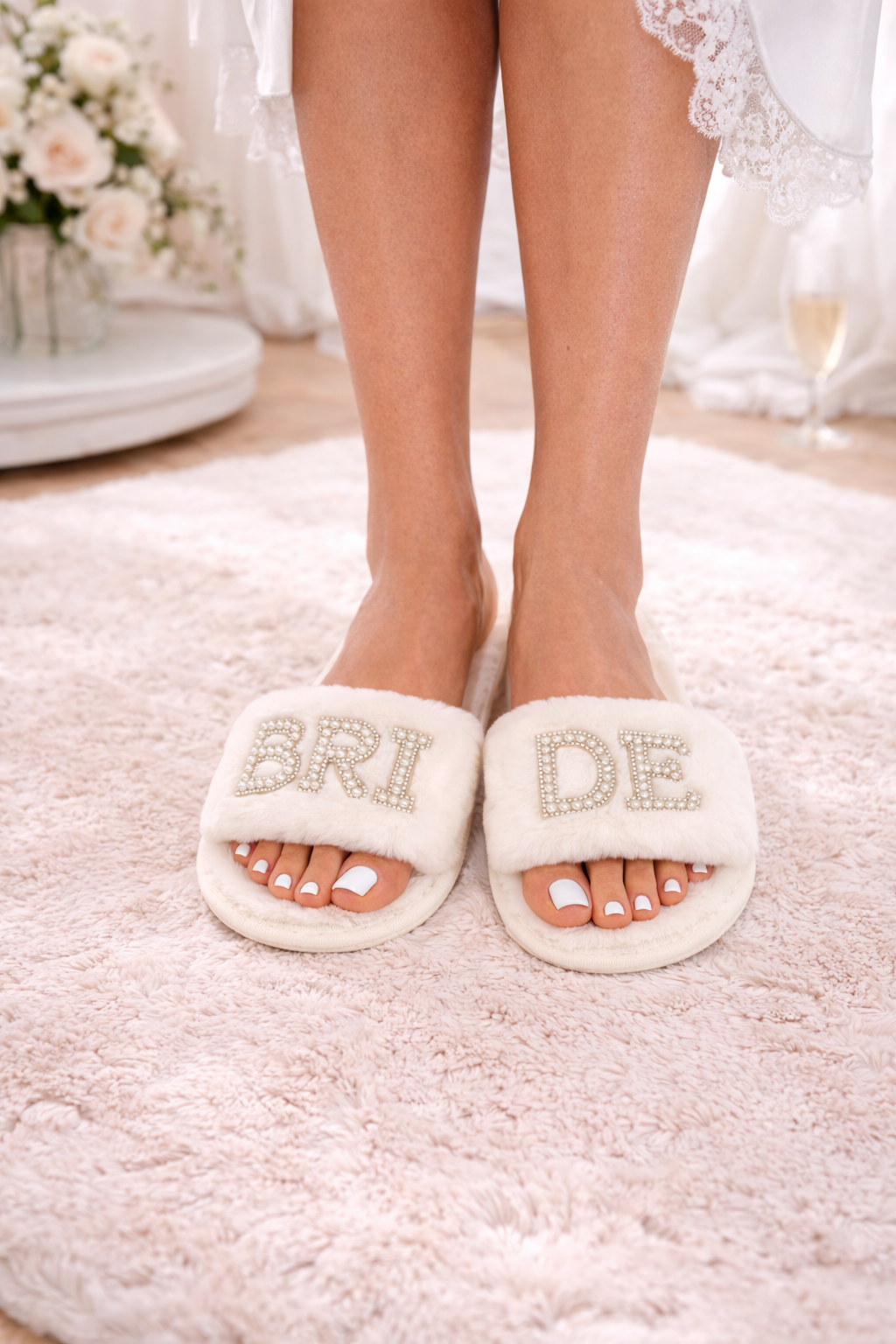 Mrs Bridal Custom Fluffy Slippers