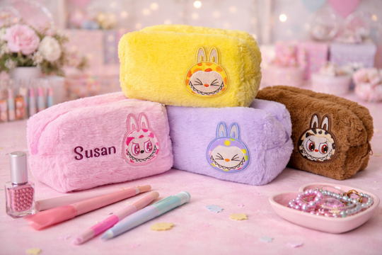 Personalized Fluffy Cosmetic Bag/Pencil Case