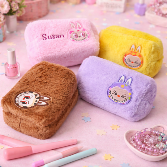 Personalized Fluffy Cosmetic Bag/Pencil Case