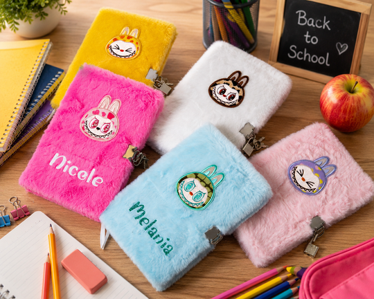 Personalized Fluffy Notebook with Lock