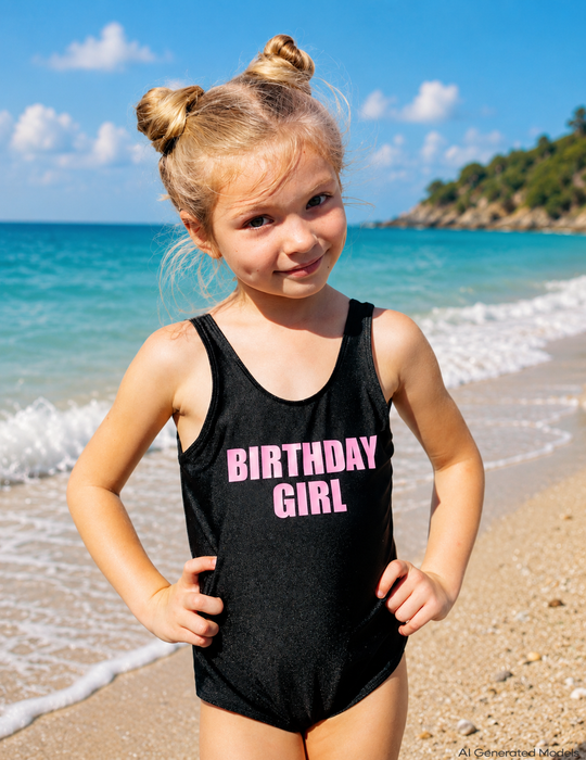 Custom Birthday Girl One Piece Swimsuit