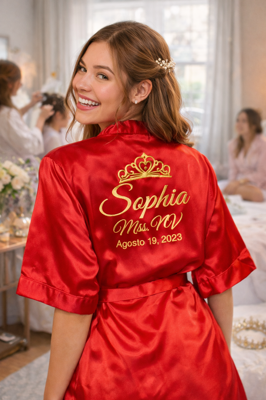 Personalized Quinceanera Satin Robes