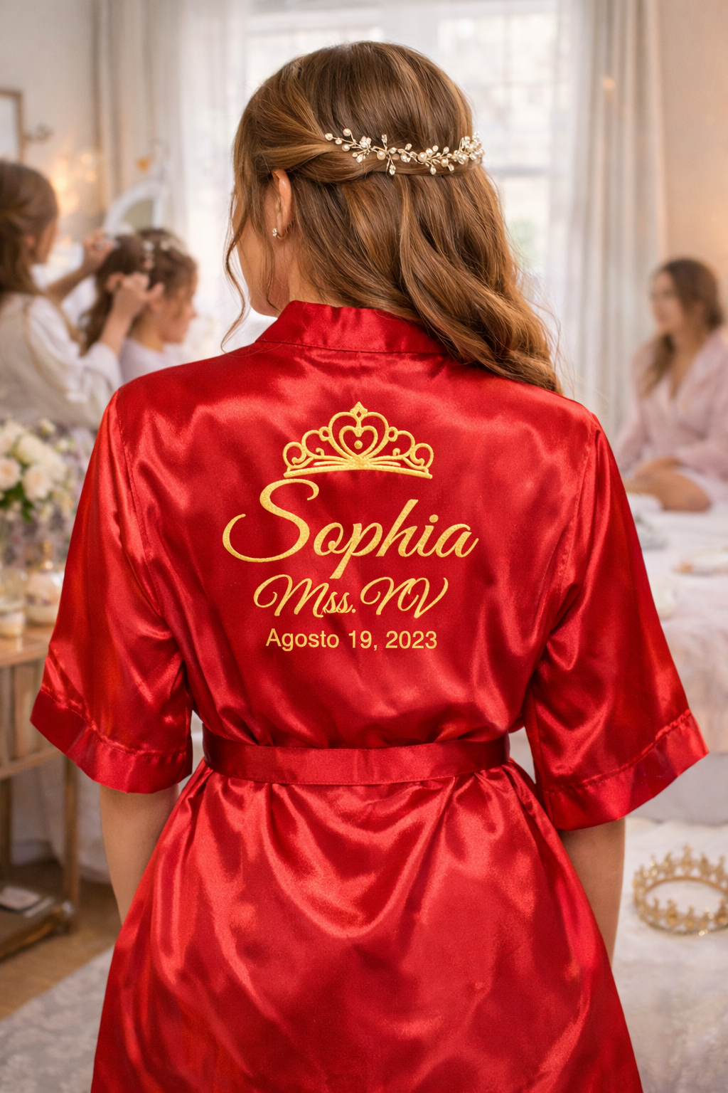 Personalized Quinceanera Satin Robes