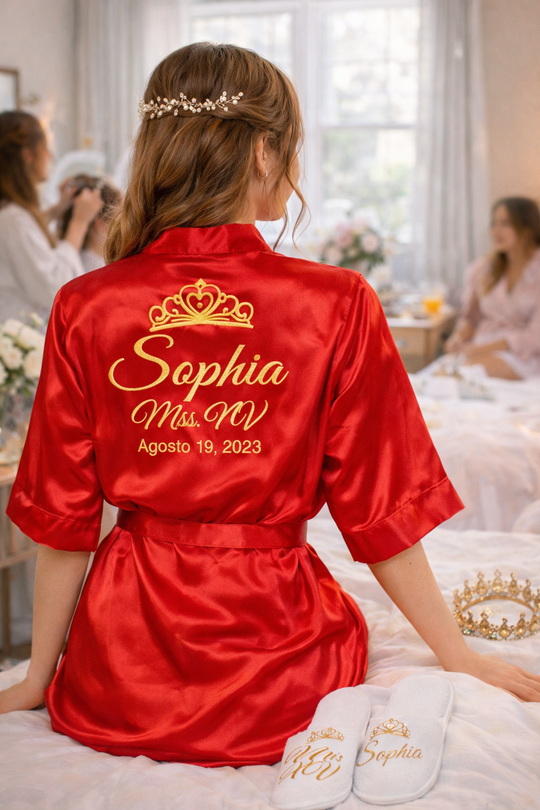 Personalized Quinceanera Satin Robes