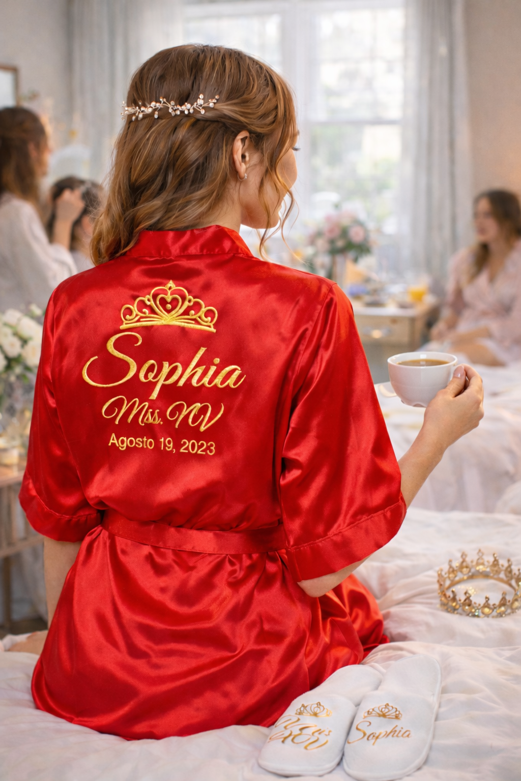 Personalized Quinceanera Satin Robes