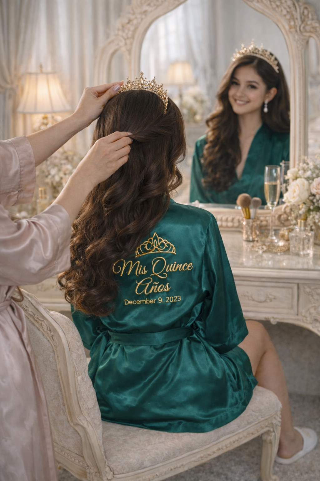 Personalized Quinceanera Satin Robes