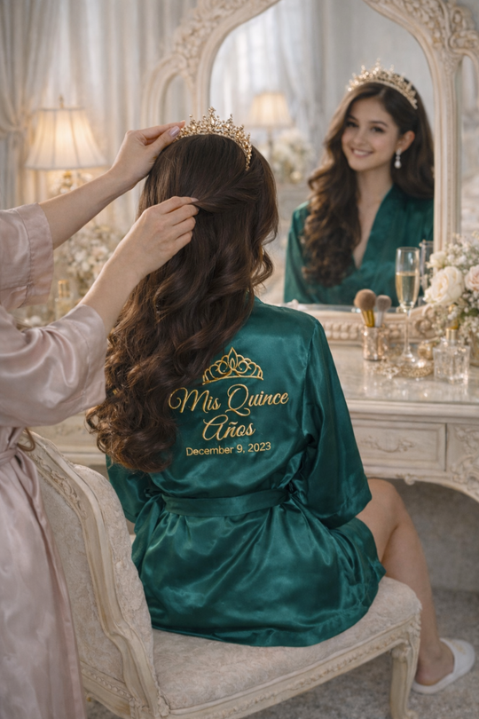 Personalized Quinceanera Satin Robes