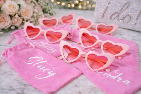 Heart Shape Sunglasses – Bride Tribe Shades for Bachelorette Party & Bridesmaids