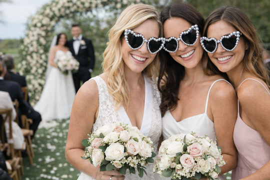 Heart Shape Sunglasses – Bride Tribe Shades for Bachelorette Party & Bridesmaids