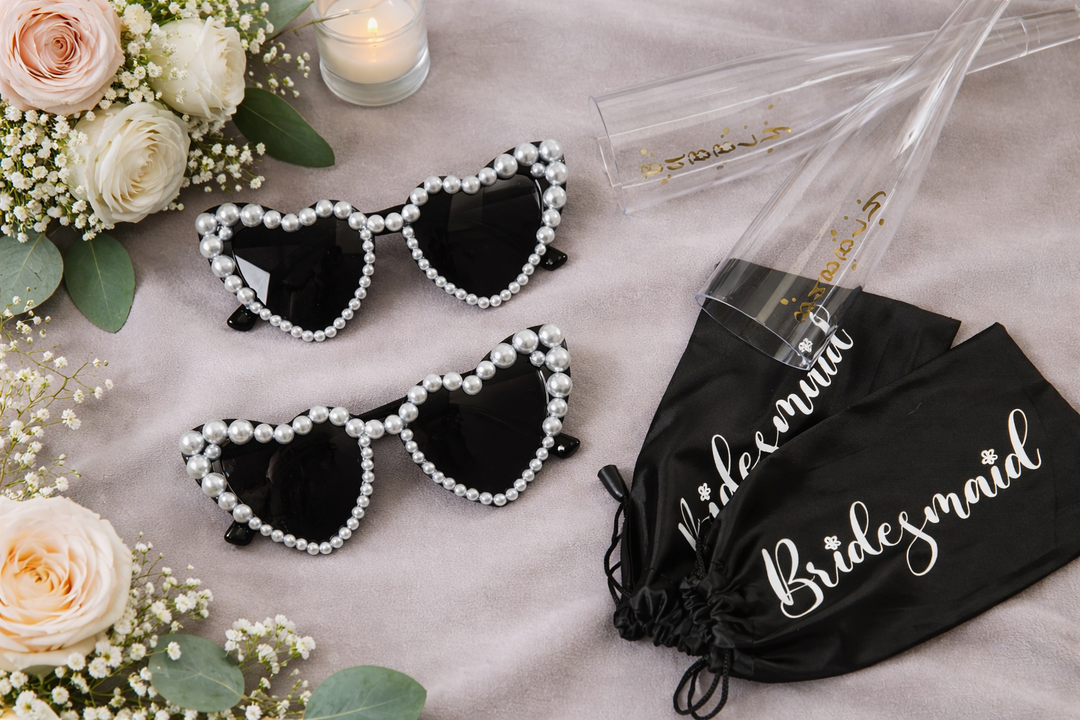 Heart Shape Sunglasses – Bride Tribe Shades for Bachelorette Party & Bridesmaids