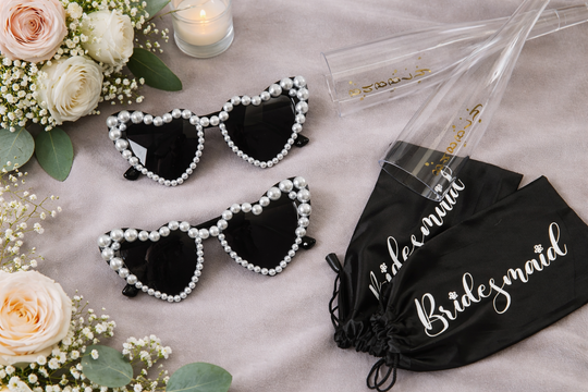 Heart Shape Sunglasses – Bride Tribe Shades for Bachelorette Party & Bridesmaids