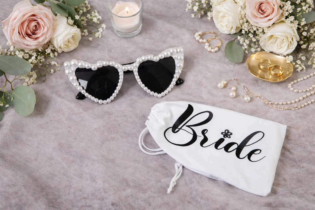 Heart Shape Sunglasses – Bride Tribe Shades for Bachelorette Party & Bridesmaids