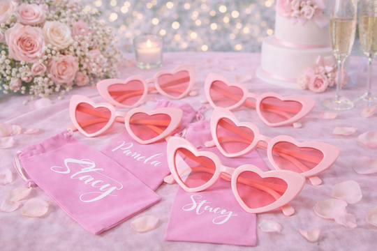 Heart Shape Sunglasses – Bride Tribe Shades for Bachelorette Party & Bridesmaids