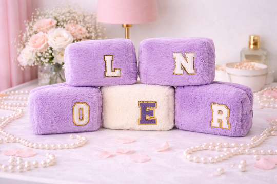 Fluffy Custom Make Up Bags Bridesmaid Gifts