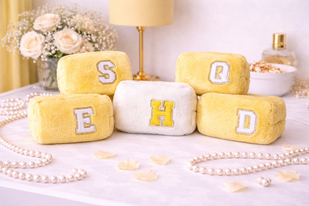 Fluffy Custom Make Up Bags Bridesmaid Gifts