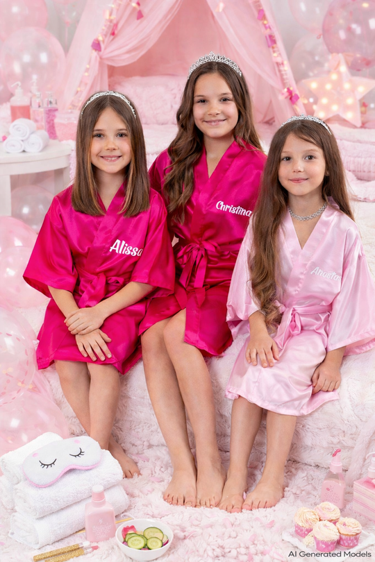 Customized Kids Satin Robes