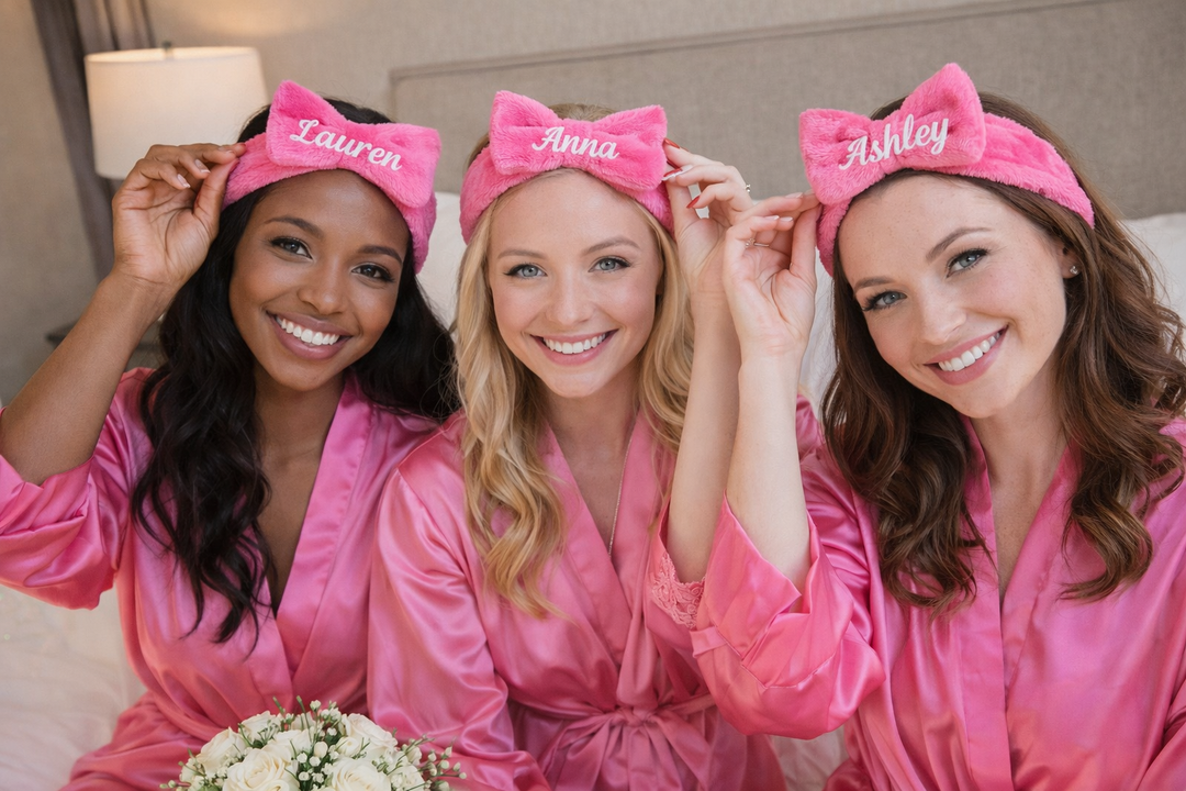 Custom Bridesmaid Soft Headbands with Bow