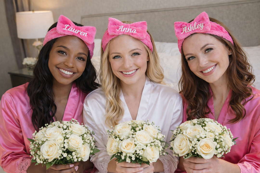 Custom Bridesmaid Soft Headbands with Bow