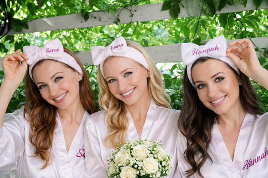 Custom Bridesmaid Soft Headbands with Bow