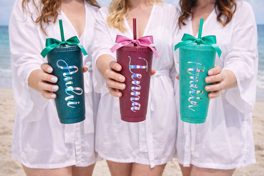 Customized Bridesmaids Plastic Tumblers