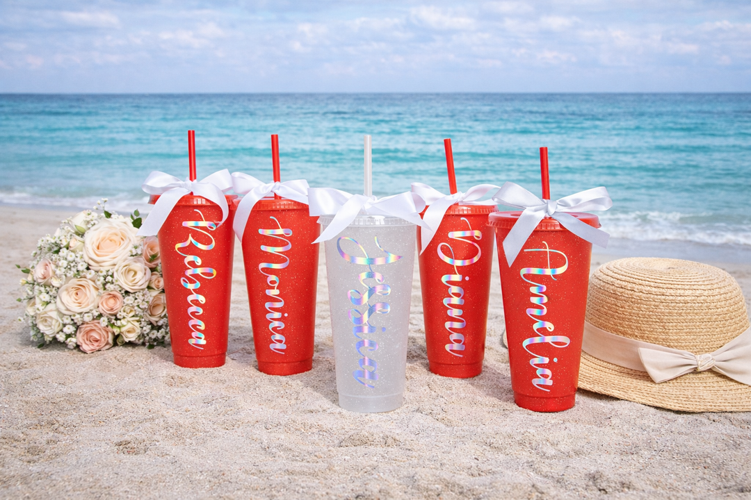 Customized Bridesmaids Plastic Tumblers