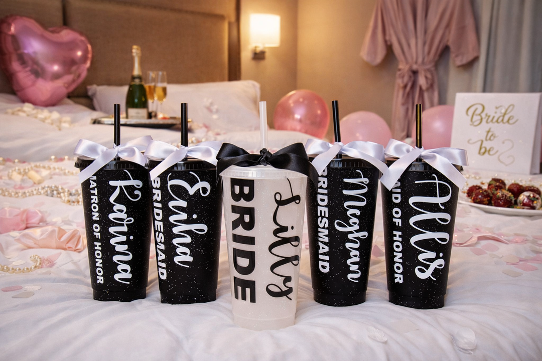 Customized Bridesmaids Plastic Tumblers