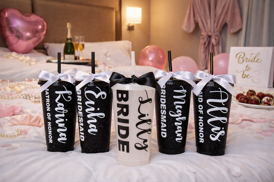 Customized Bridesmaids Plastic Tumblers