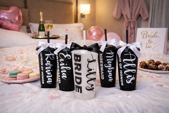 Customized Bridesmaids Plastic Tumblers