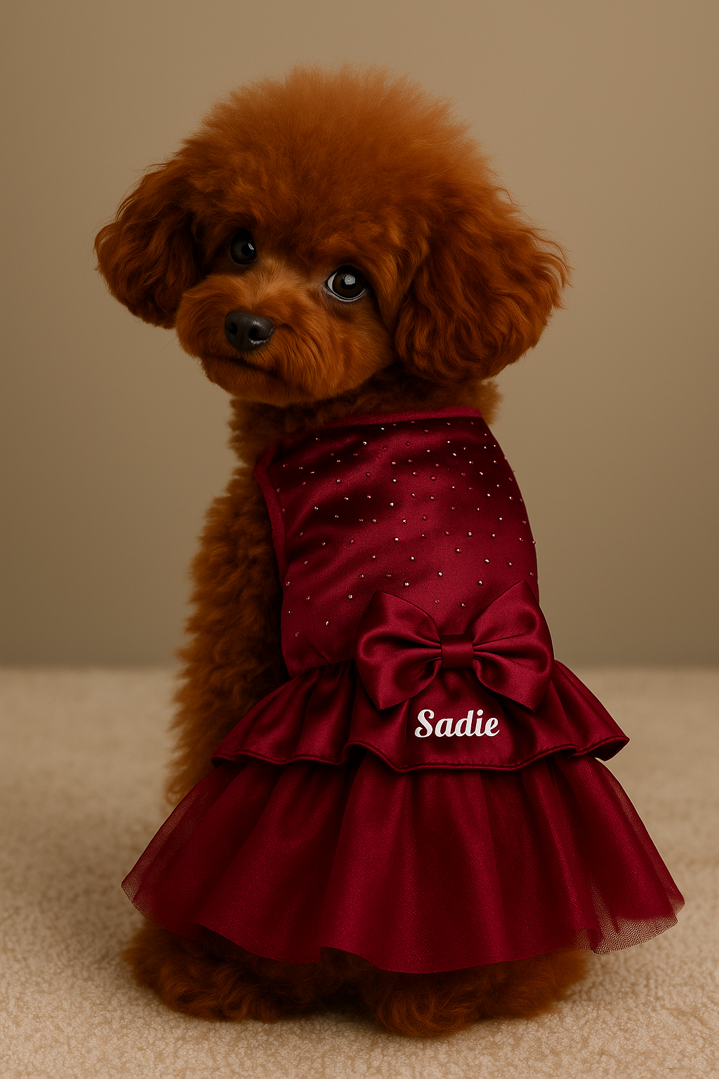 Custom Occasions Satin Dress for Dogs