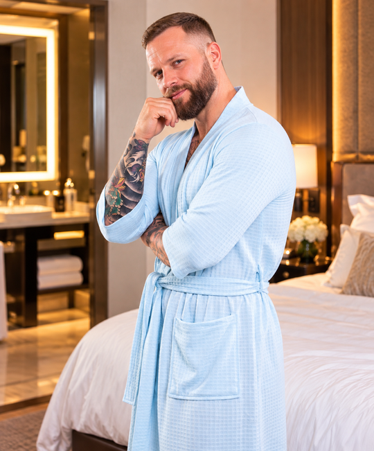 Men's Waffle Knit Customized Robe