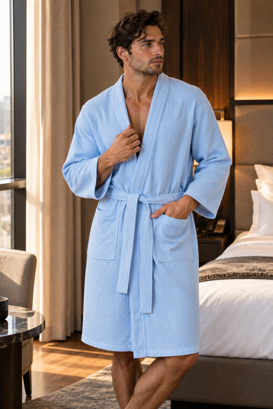 Men's Waffle Knit Customized Robe