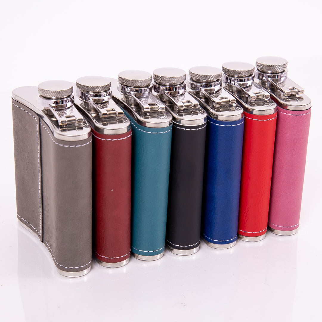 Groomsmen Custom Leather Flasks