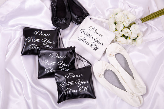 Foldable Personalized Ballet Flats / Dancing Flats for Wedding Guests