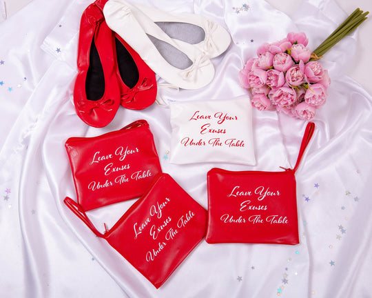 Foldable Personalized Ballet Flats / Dancing Flats for Wedding Guests