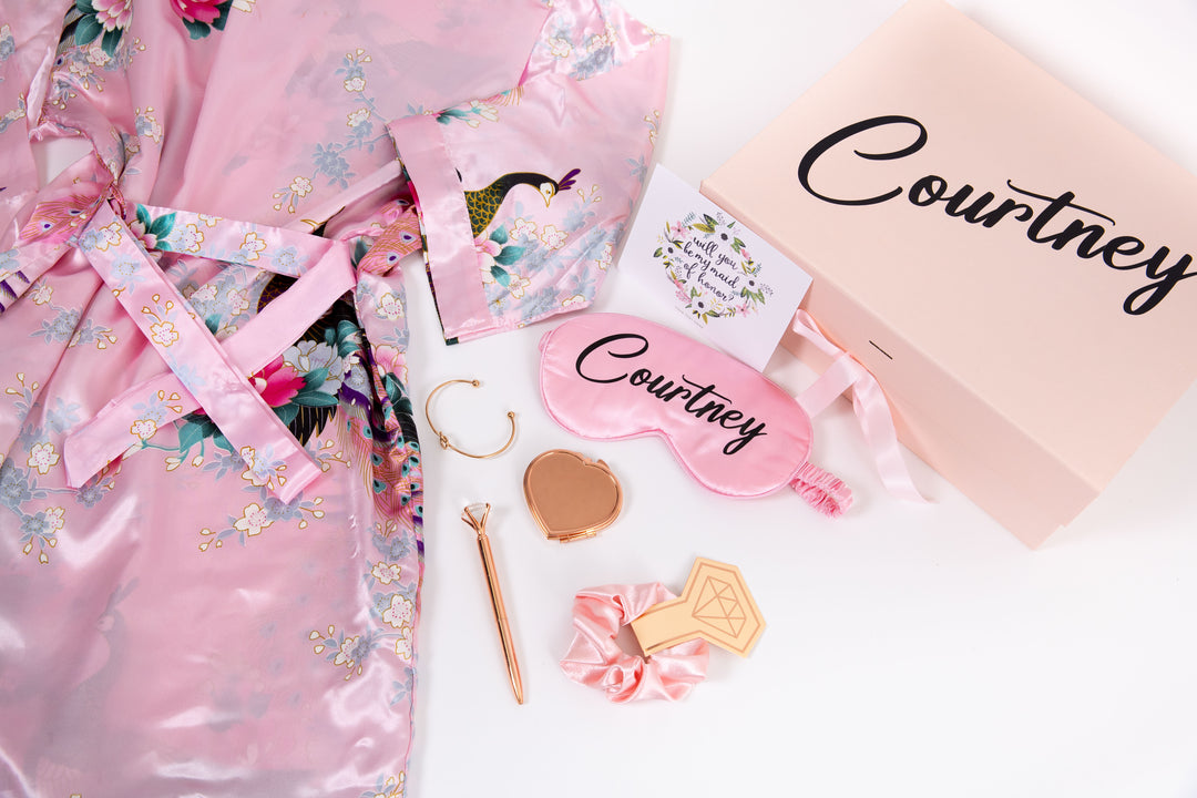 Personalized Bridesmaid Gift Box with Robe