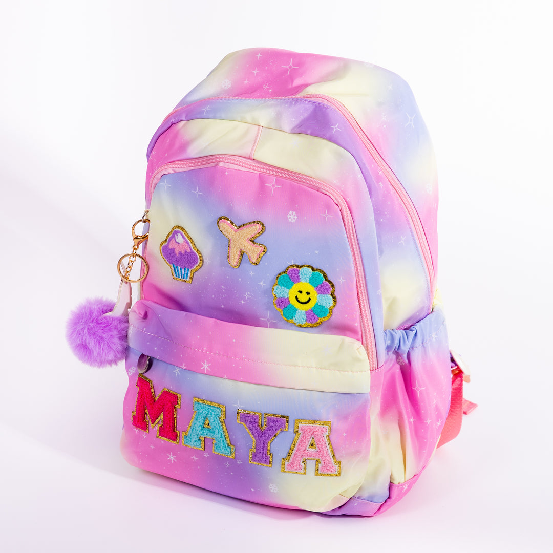 Personalized Rainbow School Backpack