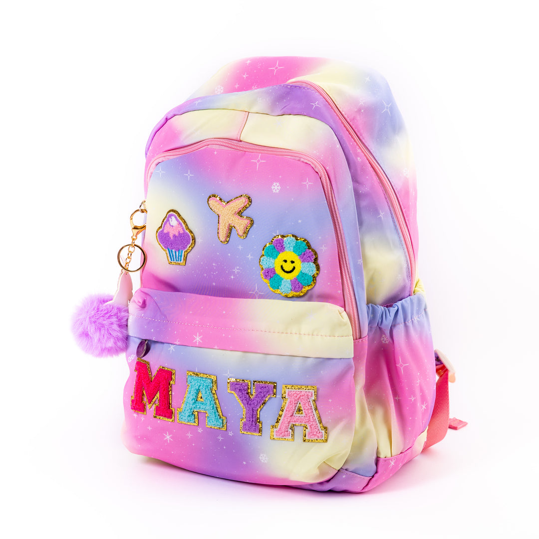 Personalized Rainbow School Backpack