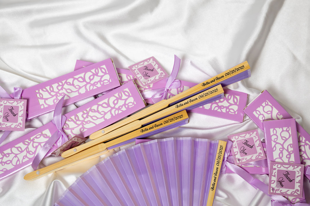 Personalized Fans Wedding Favors for Guest